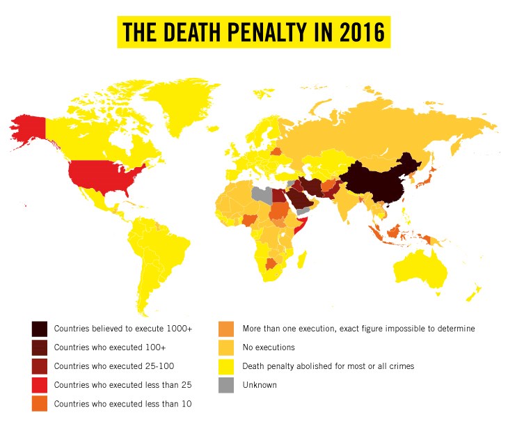 Global executions down more than a third but death sentences at